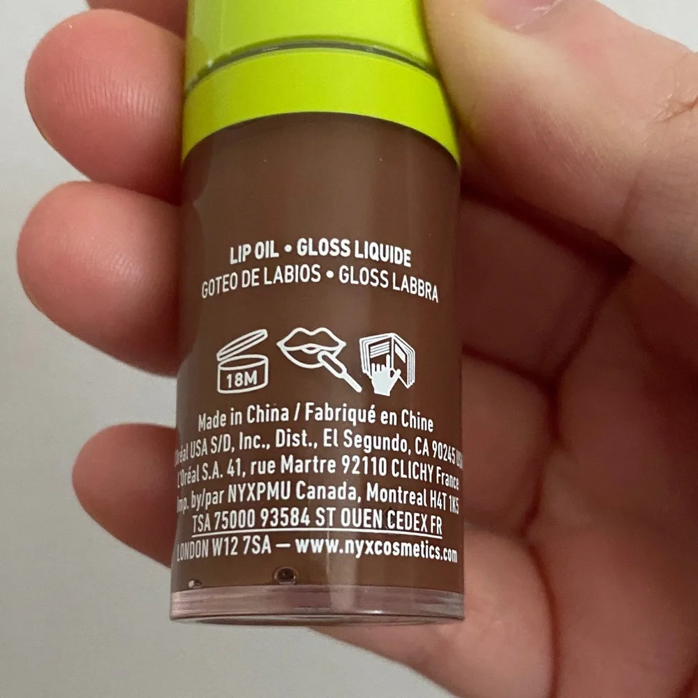 NYX Lip Drip Oil in Brown with Neon Green Cap